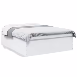 vidaXL Bed Frame Bedroom Bed Base Bedstead White 120x200 cm Engineered Wood - white, 150 x 200 cm/ 45 cm