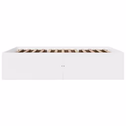 vidaXL Bed Frame Bedroom Bed Base Bedstead White 120x200 cm Engineered Wood - white, 150 x 200 cm/ 45 cm - Additional view 4