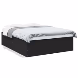 vidaXL Bed Frame Bedroom Bed Base Bedstead White 120x200 cm Engineered Wood - black, 150 x 200 cm/ 45 cm