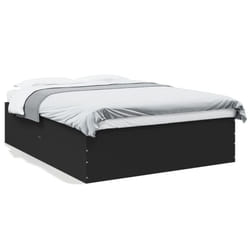 vidaXL Bed Frame Bedroom Bed Base Bedstead White 120x200 cm Engineered Wood - black, 150 x 200 cm/ 45 cm