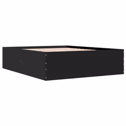 vidaXL Bed Frame Bedroom Bed Base Bedstead White 120x200 cm Engineered Wood - black, 150 x 200 cm/ 45 cm