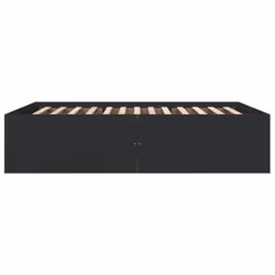 vidaXL Bed Frame Bedroom Bed Base Bedstead White 120x200 cm Engineered Wood - black, 150 x 200 cm/ 45 cm - Additional view 4