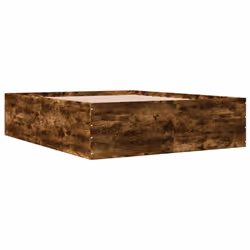 vidaXL Bed Frame Bedroom Bed Base Bedstead White 120x200 cm Engineered Wood - smoked oak, 150 x 200 cm/ 45 cm - Additional view 5