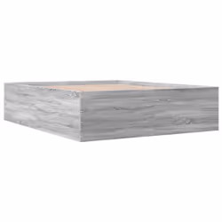 vidaXL Bed Frame Bedroom Bed Base Bedstead White 120x200 cm Engineered Wood - grey sonoma, 150 x 200 cm/ 45 cm - Additional view 5