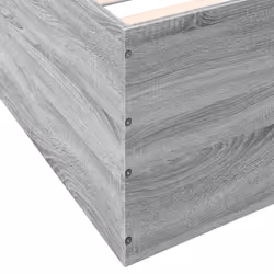 vidaXL Bed Frame Bedroom Bed Base Bedstead White 120x200 cm Engineered Wood - grey sonoma, 150 x 200 cm/ 45 cm - Additional view 7