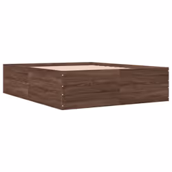 vidaXL Bed Frame Bedroom Bed Base Bedstead White 120x200 cm Engineered Wood - brown oak, 150 x 200 cm/ 45 cm - Additional view 2