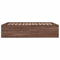 vidaXL Bed Frame Bedroom Bed Base Bedstead White 120x200 cm Engineered Wood - brown oak, 150 x 200 cm/ 45 cm - Additional view 4