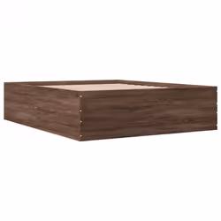 vidaXL Bed Frame Bedroom Bed Base Bedstead White 120x200 cm Engineered Wood - brown oak, 150 x 200 cm/ 45 cm - Additional view 5