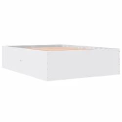 vidaXL Bed Frame Bedroom Bed Base Bedstead White 120x200 cm Engineered Wood - white, 140 x 200 cm/ 45 cm - Additional view 5