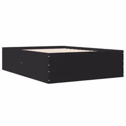 vidaXL Bed Frame Bedroom Bed Base Bedstead White 120x200 cm Engineered Wood - black, 140 x 200 cm/ 45 cm - Additional view 2
