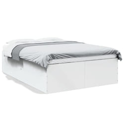 vidaXL Bed Frame Bedroom Bed Base Bedstead White 120x200 cm Engineered Wood - white, 120 x 200 cm/ 45 cm