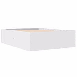 vidaXL Bed Frame Bedroom Bed Base Bedstead White 120x200 cm Engineered Wood - white, 120 x 200 cm/ 45 cm
