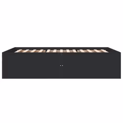 vidaXL Bed Frame Home Bed Base Bedstead Brown Oak 140x190 cm Engineered Wood - black, 120 x 200 cm/ 45 cm - Additional view 4