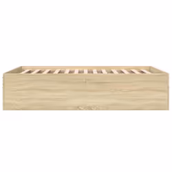 vidaXL Bed Frame Bedroom Bed Base Bedstead White 120x200 cm Engineered Wood - sonoma oak, 120 x 200 cm/ 45 cm - Additional view 4