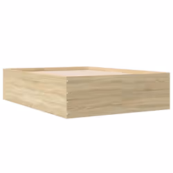 vidaXL Bed Frame Bedroom Bed Base Bedstead White 120x200 cm Engineered Wood - sonoma oak, 120 x 200 cm/ 45 cm - Additional view 5