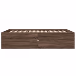 vidaXL Bed Frame Bedroom Bed Base Bedstead White 120x200 cm Engineered Wood - brown oak, 120 x 200 cm/ 45 cm - Additional view 4