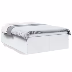 vidaXL Bed Frame Bedroom Bed Base Bedstead White 120x200 cm Engineered Wood - white, 140 x 190 cm/ 45 cm
