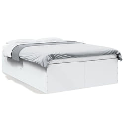 vidaXL Bed Frame Bedroom Bed Base Bedstead White 120x200 cm Engineered Wood - white, 140 x 190 cm/ 45 cm