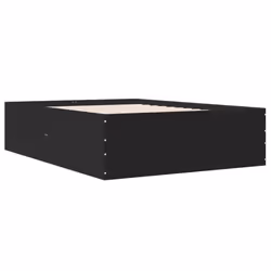 vidaXL Bed Frame Bedroom Bed Base Bedstead White 120x200 cm Engineered Wood - black, 135 x 190 cm/ 45 cm - Additional view 5
