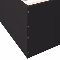 vidaXL Bed Frame Bedroom Bed Base Bedstead White 120x200 cm Engineered Wood - black, 135 x 190 cm/ 45 cm - Additional view 7