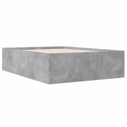 vidaXL Bed Frame Bedroom Bed Base Bedstead White 120x200 cm Engineered Wood - concrete grey, 135 x 190 cm/ 45 cm - Additional view 5