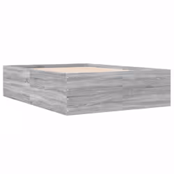 vidaXL Bed Frame Home Bed Base Bedstead Brown Oak 140x190 cm Engineered Wood - grey sonoma, 135 x 190 cm/ 45 cm - Additional view 5