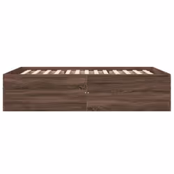 vidaXL Bed Frame Home Bed Base Bedstead Brown Oak 140x190 cm Engineered Wood - brown oak, 135 x 190 cm/ 45 cm - Additional view 4