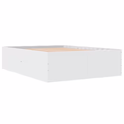 vidaXL Bed Frame Bedroom Bed Base Bedstead White 120x200 cm Engineered Wood - white, 120 x 190 cm/ 45 cm