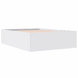 vidaXL Bed Frame Bedroom Bed Base Bedstead White 120x200 cm Engineered Wood - white, 120 x 190 cm/ 45 cm - Additional view 5