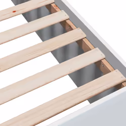 vidaXL Bed Frame Bedroom Bed Base Bedstead White 120x200 cm Engineered Wood - white, 120 x 190 cm/ 45 cm - Additional view 6