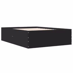 vidaXL Bed Frame Home Bed Base Bedstead Brown Oak 140x190 cm Engineered Wood - black, 120 x 190 cm/ 45 cm - Additional view 2
