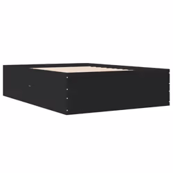 vidaXL Bed Frame Home Bed Base Bedstead Brown Oak 140x190 cm Engineered Wood - black, 120 x 190 cm/ 45 cm - Additional view 5