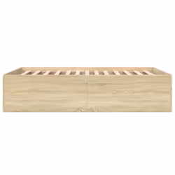 vidaXL Bed Frame Bedroom Bed Base Bedstead White 120x200 cm Engineered Wood - sonoma oak, 120 x 190 cm/ 45 cm - Additional view 4