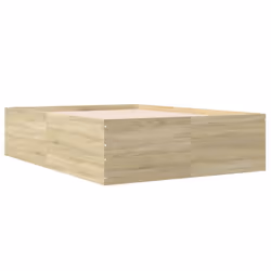 vidaXL Bed Frame Bedroom Bed Base Bedstead White 120x200 cm Engineered Wood - sonoma oak, 120 x 190 cm/ 45 cm - Additional view 5