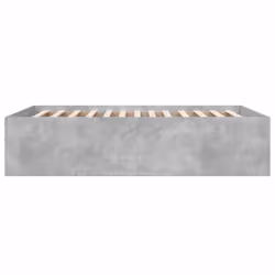 vidaXL Bed Frame Home Bed Base Bedstead Brown Oak 140x190 cm Engineered Wood - concrete grey, 120 x 190 cm/ 45 cm - Additional view 4
