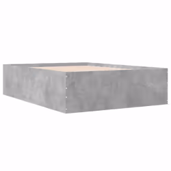 vidaXL Bed Frame Home Bed Base Bedstead Brown Oak 140x190 cm Engineered Wood - concrete grey, 120 x 190 cm/ 45 cm - Additional view 5
