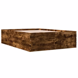 vidaXL Bed Frame Bedroom Bed Base Bedstead White 120x200 cm Engineered Wood - smoked oak, 120 x 190 cm/ 45 cm - Additional view 2