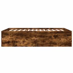 vidaXL Bed Frame Bedroom Bed Base Bedstead White 120x200 cm Engineered Wood - smoked oak, 120 x 190 cm/ 45 cm - Additional view 4