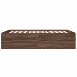 vidaXL Bed Frame Bedroom Bed Base Bedstead White 120x200 cm Engineered Wood - brown oak, 120 x 190 cm/ 45 cm - Additional view 4