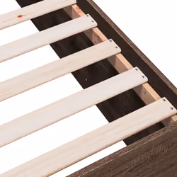 vidaXL Bed Frame Bedroom Bed Base Bedstead White 120x200 cm Engineered Wood - brown oak, 120 x 190 cm/ 45 cm - Additional view 6