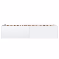 vidaXL Bed Frame Bed Base Sonoma Oak 75x190 cm Small Single Engineered Wood - white, 100 x 200 cm/ 45 cm - Additional view 4