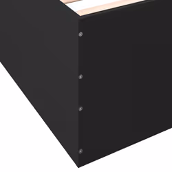 vidaXL Bed Frame Bed Base Sonoma Oak 75x190 cm Small Single Engineered Wood - black, 100 x 200 cm/ 45 cm - Additional view 7