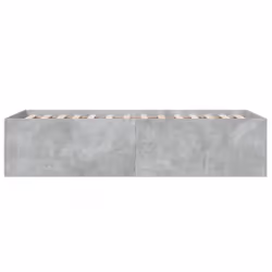 vidaXL Bed Frame Bed Base Sonoma Oak 75x190 cm Small Single Engineered Wood - concrete grey, 100 x 200 cm/ 45 cm - Additional view 4
