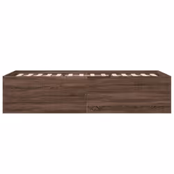 vidaXL Bed Frame Bed Base Sonoma Oak 75x190 cm Small Single Engineered Wood - brown oak, 100 x 200 cm/ 45 cm - Additional view 4