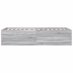vidaXL Bed Frame Bed Base Sonoma Oak 75x190 cm Small Single Engineered Wood - grey sonoma, 90 x 200 cm/ 45 cm - Additional view 4