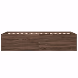 vidaXL Bed Frame Bed Base Sonoma Oak 75x190 cm Small Single Engineered Wood - brown oak, 90 x 200 cm/ 45 cm - Additional view 4