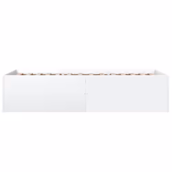 vidaXL Bed Frame Bed Base Sonoma Oak 75x190 cm Small Single Engineered Wood - white, 90 x 190 cm/ 45 cm - Additional view 4