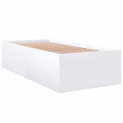 vidaXL Bed Frame Bed Base Sonoma Oak 75x190 cm Small Single Engineered Wood - white, 90 x 190 cm/ 45 cm - Additional view 5