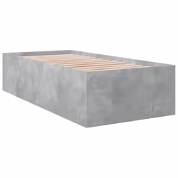 vidaXL Bed Frame Bed Base Sonoma Oak 75x190 cm Small Single Engineered Wood - concrete grey, 90 x 190 cm/ 45 cm - Additional view 5