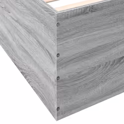 vidaXL Bed Frame Bed Base Sonoma Oak 75x190 cm Small Single Engineered Wood - grey sonoma, 90 x 190 cm/ 45 cm - Additional view 7